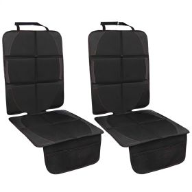 2 Packs Car Seat Protector Cushion Mat Pad With Thick Padding Protector For Child Baby Car Seat Mesh Pockets Non-slip