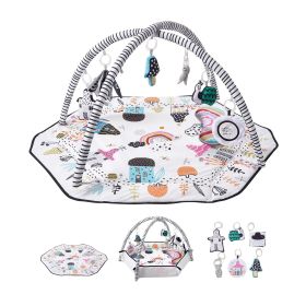 VEVOR Baby Play Gym Mat, Tummy Time Mat with 6 Detachable Sensory Toys