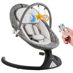 VEVOR Baby Swing, 5-Speed Baby Rocker with 3 Seat Position, Portable Infant Swing for Newborn with PVC Touch Panel, Remote Control, Bluetooth