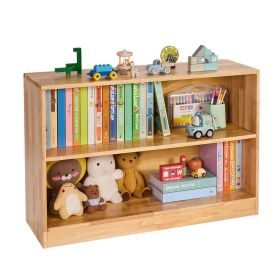 VEVOR Montessori Bookshelf, 35.4 in Width Toy Storage Organizer, 2-Tier Kids Display Storage Cabinet, Daycare Furniture, Kids Bookshelf for Bedro