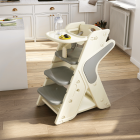 Multi functional Growing Up Dining chair,A high chair suitable for eating and feeding,Adjustable Height Toddler Tower (Color: as Pic)