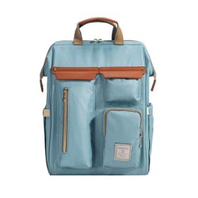 Sunveno Diaper Bag Backpack Large Capacity Baby Bag For Stroller Backpack For Moms Mummy Travel Nappy Bag Waterproof (Color: Blue)