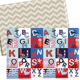 Baby Play Mat for Floor, Reversible Foam Play Mat for Baby, Non-Toxic Baby Floor Mat, Haute Collection Crawling Mat, Rolling Kids Play Mat (Color: as picture)