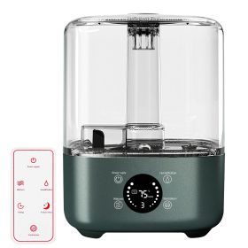 5L/1.32Gal Ultrasonic Air Humidifier Top Fill Electric Mist Humidifier with Stepless Adjustable Level Ultra Quiet Essential Oil Diffuser for Bedr (Color: gray, size: One size)